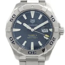 Tag Heuer — TAG Heuer Aqua Racer Caliber 5 WAY2012 Date 300m Water Resistant Blue SS Stainle — Watch — resale