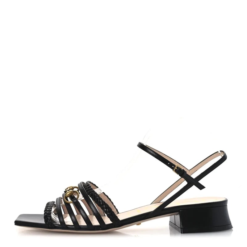 Gucci — Malaga Kid Braided Ketty Horsebit 39 — Designer Shoe — resale