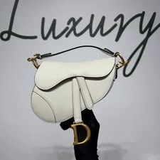 Dior — Dior Soft Saddle Small White Gold — Handbag — resale