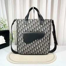 Dior — Dior Saddle With Embroidered Monogram - Very Good #X7AZDL — Handbag — resale
