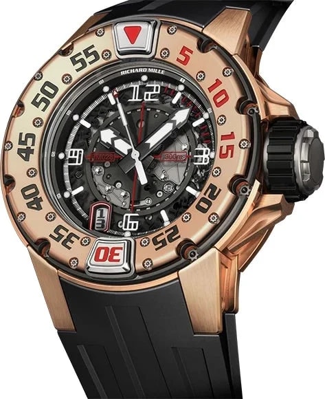 Worldofluxuryus — Richard Mille RM 028 Diver Rose Gold — Watch — resale