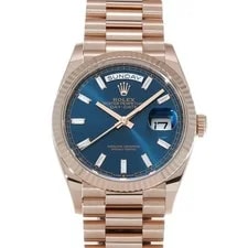 Rolex — Rolex Day-Date 36 128235A 36mm Rose Gold Green, Blue #WW086 — Watch — resale