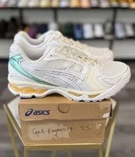 Asics — Size 7.5 - Asics Gel-Kayano 14 White Gold 1203A537-107 Missing Box Label — Sneaker — resale