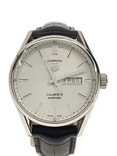 Carrera — TagHeuer Automatic Carrera Caliber 5 Leather WHT 202603WOH Done — Watch — resale