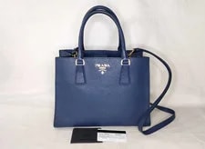 Prada — Prada Lux 1BA118 Bluette With Strap — Handbag — resale
