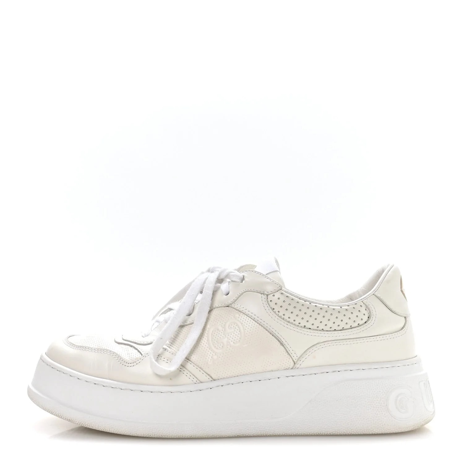 Gucci — GG Tennis Embossed Perforated Platform 55mm Sneakers 37 Great — Sneaker — resale