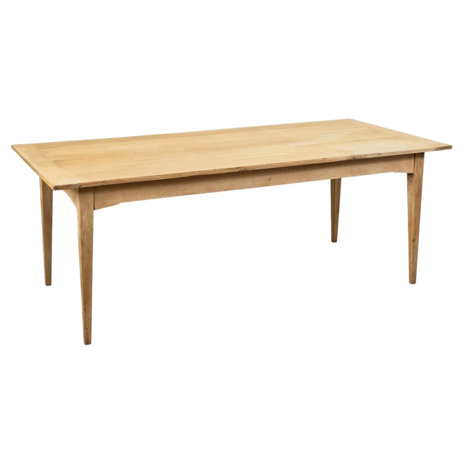Early 20th Century French Hand-Pegged Bleached Oak Farm Table Dining Table — Furniture — resale