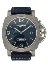 Panerai — Panerai Luminor Marina PAM01117 Blue Dial Titanium Box Papers — Watch — resale
