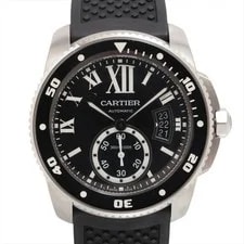 Cartier — Cartier Calibr Doo Diver W7100056 SS & Rubber AT Black Dial — Watch — resale