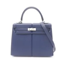 Hermès — Hermes Kelly Padded 25 Saphir Vaux #RC033 — Handbag — resale