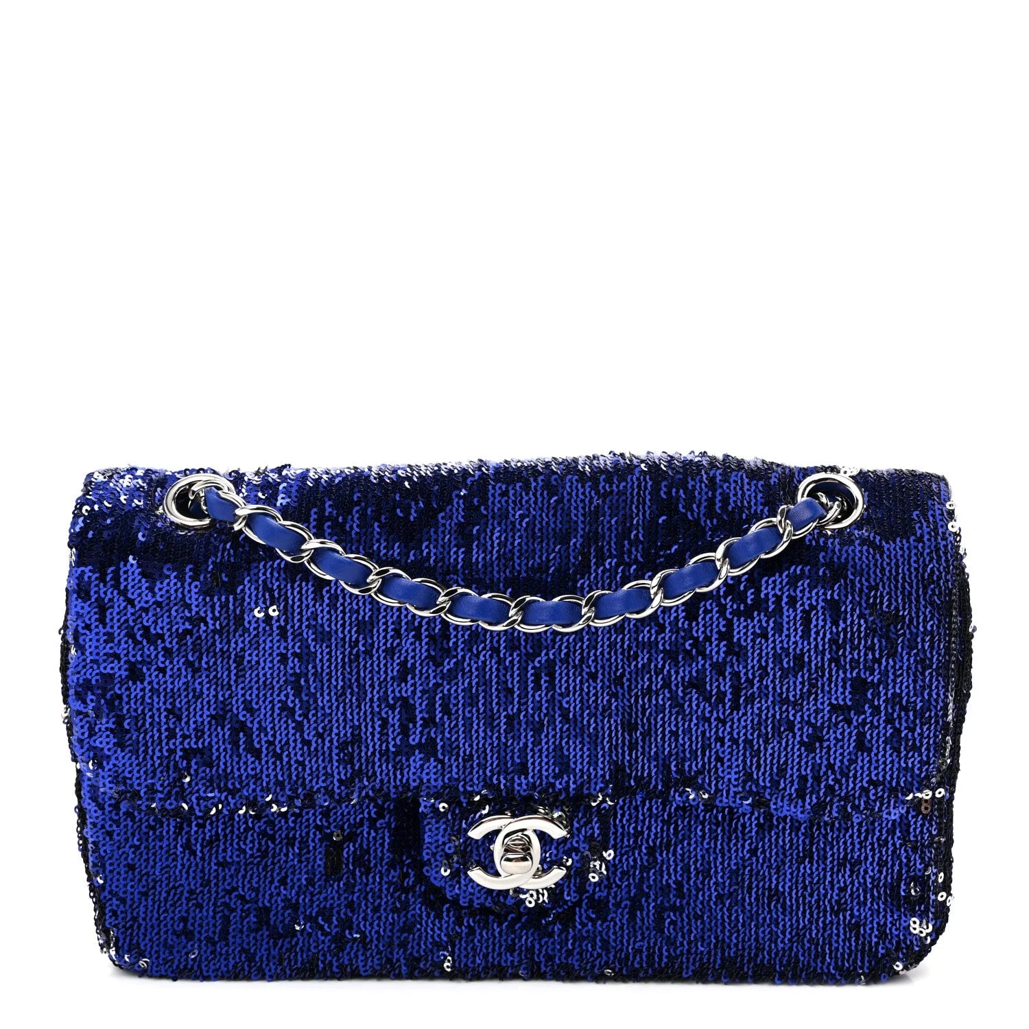 Chanel — Sequin Medium Flap Dark — Handbag — resale