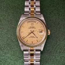 Tudor — Tudor Linen Champagne Dial 76213 Prince Date Automatic 36mm Day — Watch — resale