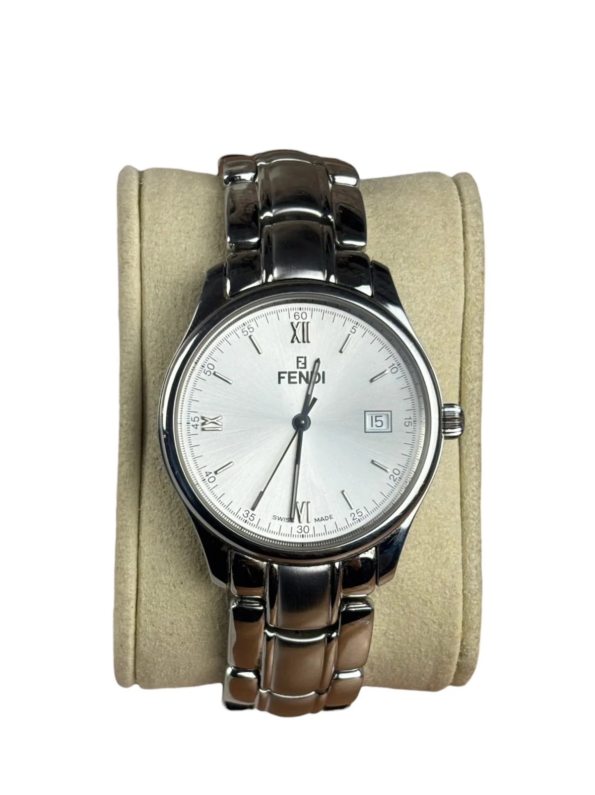 Fendi — Fendi 210G Silver Roman Dial Stainless Steel Band — Watch — resale