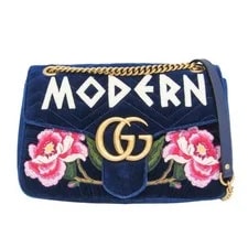 Gucci — Gucci II GG Marmont Medium Chain 443496 Veet r10_0709 — Handbag — resale