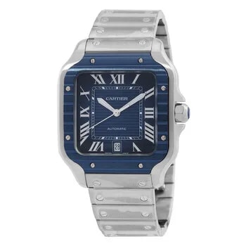 Cartier — Santos Large Model Automatic Blue Dial WSSA0071 — Watch — resale