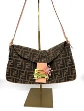 Fendi — Fendi and Floral Embellished Flap Baguette — Handbag — resale
