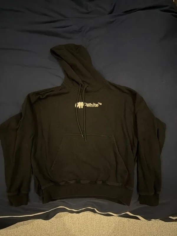 Off-White — Off-White Spray Helvetica Hoodie — streetwear — resale