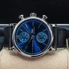 IWC — IWC Portofino Chronograph 39 Laureus IW391408 Steel Blue Dial Box Papers 2023 — Watch — resale