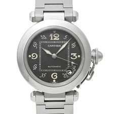 Cartier — Cartier Pasha C W31043M7 Automatic Black Dial Stainless Steel A0628 — Watch — resale
