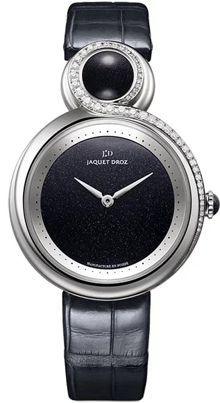 Worldofluxuryus — Jaquet Droz Elegance Paris Lady 8 Aventurine Stainless Steel & Diamonds — Watch — resale
