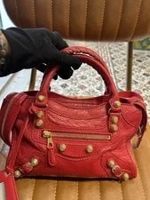 Balenciaga — Balenciaga Motorcycle Classic Mini City Distressed France — Handbag — resale