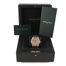 Audemars Piguet — Audemars Piguet Royal Oak 37mm 18K RG Diamond Bezel White Dial Box & Papers 2017 — Watch — resale