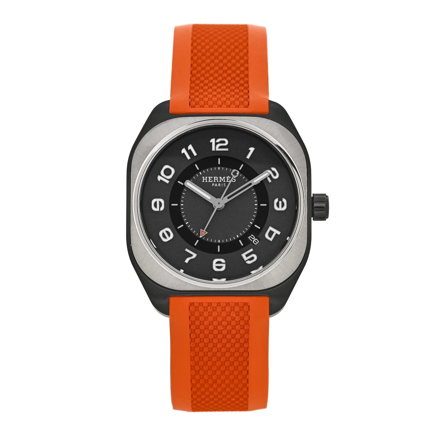 Hermès — DLC Coated Titanium Rubber 39mm H08 Automatic Orange — Watch — resale