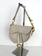 Dior — Christian Dior Saddle in Latte Grained 2019 B-4 — Handbag — resale