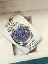 Rolex — 1979 Rolex Datejust 16003 Blue Roman Buckley Dial TT Jubilee No Papers 36mm — Watch — resale