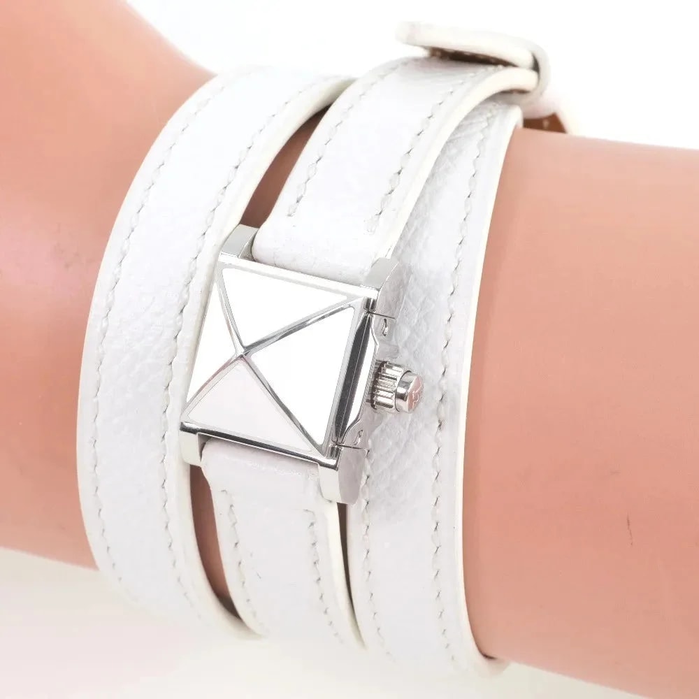 Hermès — Hermes Medor Rock Quartz Lacquered Steel and Leather — Watch — resale