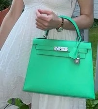 Hermès — Hermès Kelly Sellier 28 Comics Palladium — Handbag — resale