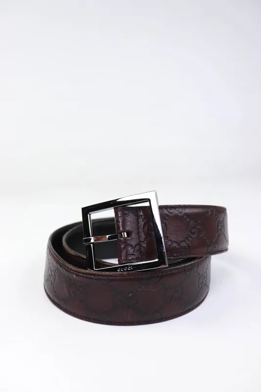 Gucci — Gucci Dark Monogram Belt — Clothing — resale