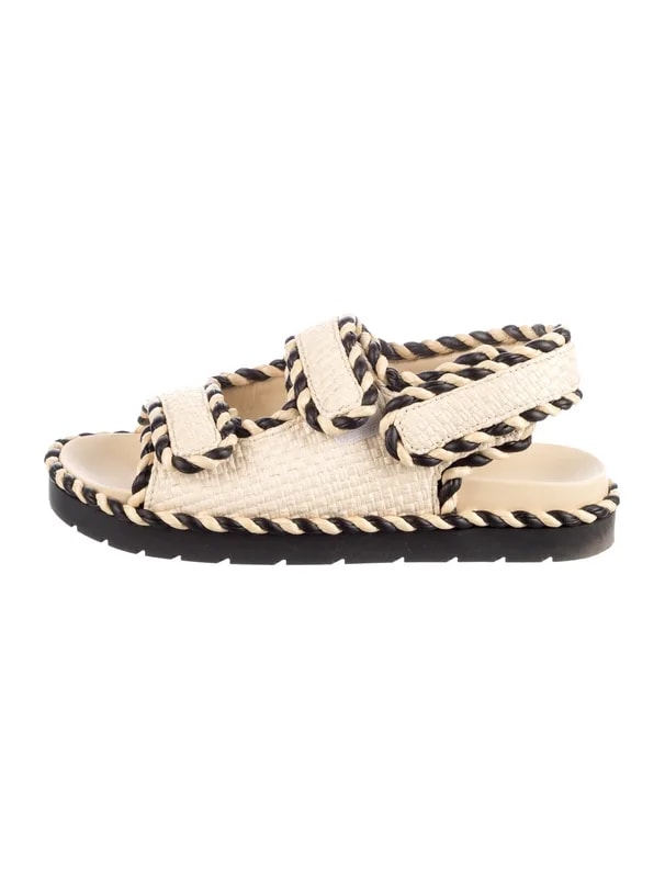 Bottega Veneta — Patterned Gladiator — Designer Shoe — resale