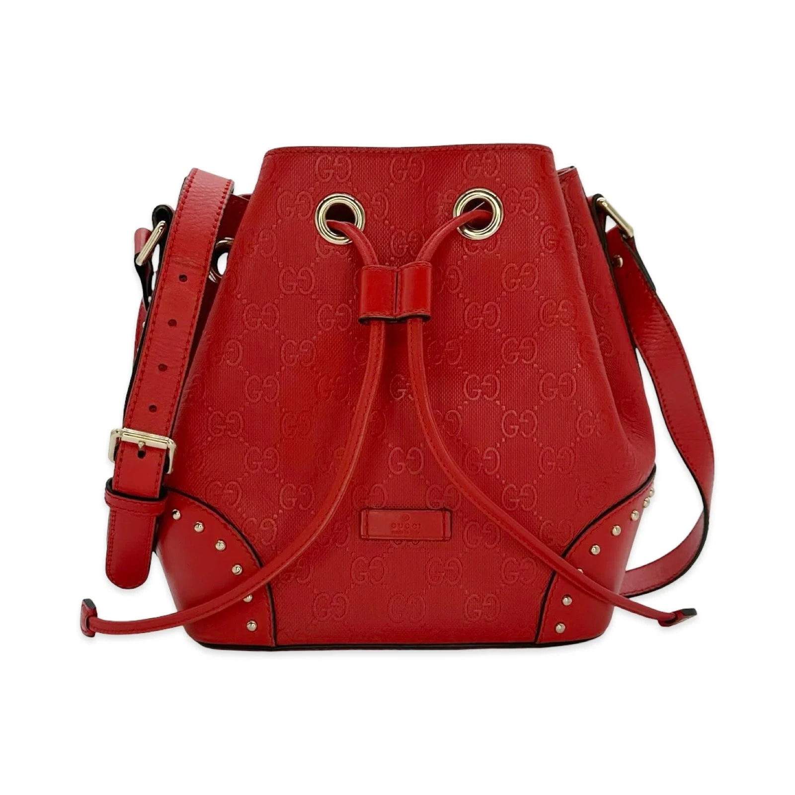 Luv Luxe Scottsdale — Gucci Lux GG Embossed Studded Bucket — Handbag — resale