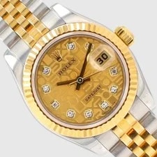 Rolex — Rolex Datejust 179173 26mm Champagne Jubilee Diamond Dial 18KY Gold Steel Auto — Watch — resale