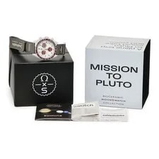Omega — Omega X Swatch “Mission To Pluto” SO33M101 Bioceramic White X Bordeaux Boxed — Watch — resale
