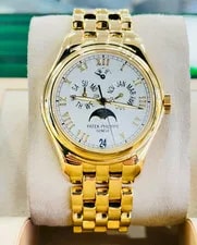 Patek Philippe — Patek Philippe Grand Complications 18K Yellow Gold White 5036/1J Papers — Watch — resale