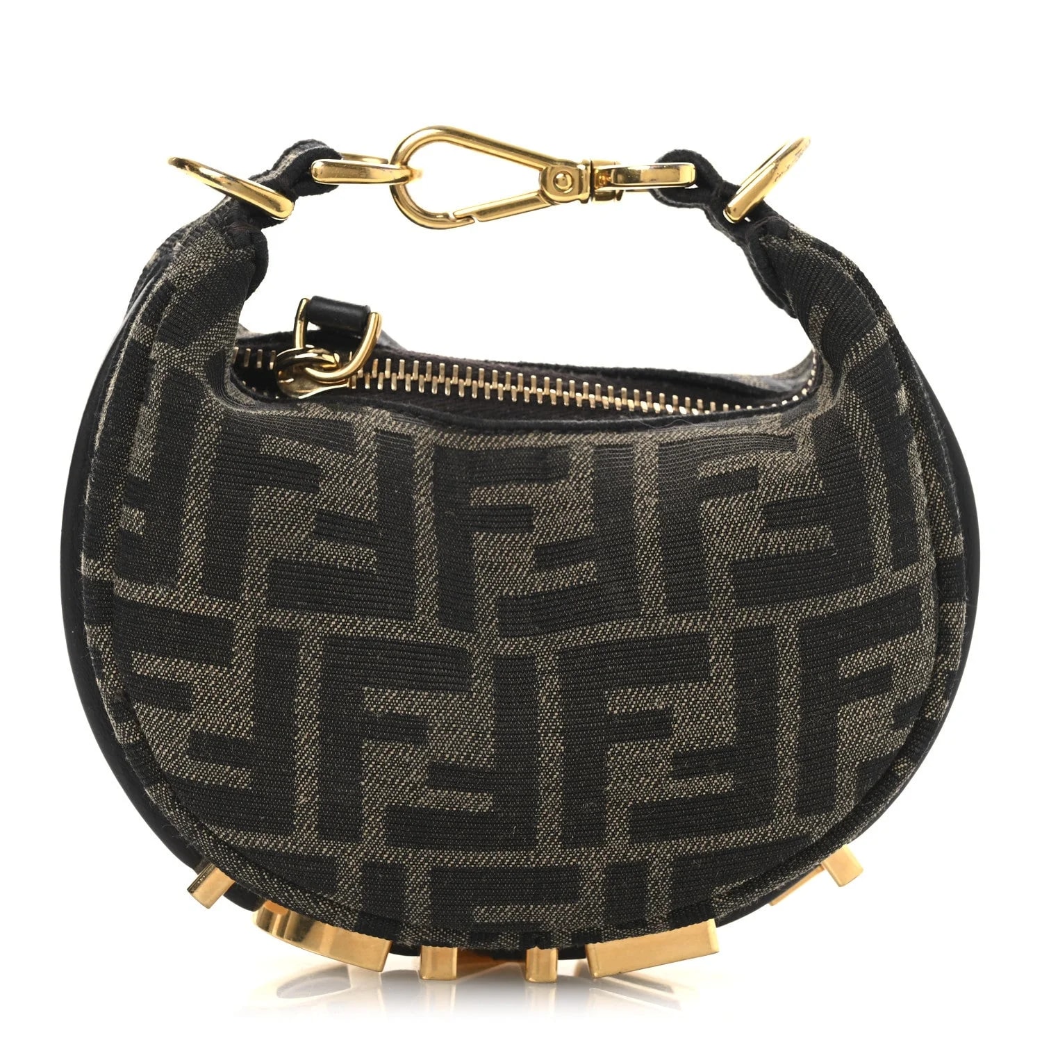 Fendi — Fabric 1974 Nano Fendigraphy Hobo Charm Moro — Handbag — resale