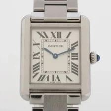 Cartier — Cartier Tank Solo W5200013 SS QZ Silver-Face 3 Extra Links — Watch — resale