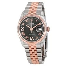 Rolex — Rolex Datejust 36 Dark Rhodium Diamond Dial Steel and 18kt Everose Gold Jubilee — Watch — resale