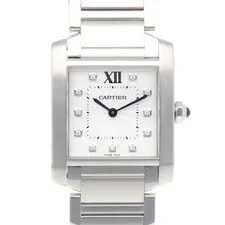 Cartier — Cartier Tank Francaise MM Watches 3751 Stainless Steel Diamond — Watch — resale