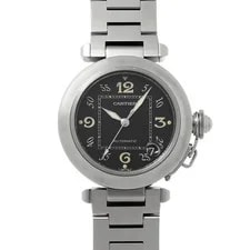 Cartier — Cartier Pasha C W31043M7 ( 2324) 35mm Stainless Steel Black #WW2987 — Watch — resale