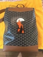 Goyard — Goyard Backpack Painted Nature Artwork Trim — Handbag — resale