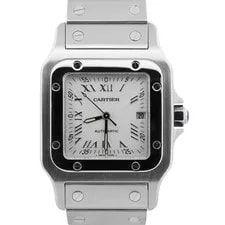 Cartier — Cartier Santos Galbee 29mm Silver Roman Stainless Steel Automatic 2319 W20055D6 — Watch — resale