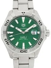 Tag Heuer — TAG Heuer Aquaracer Caliber 5 WAY2015.BA0927 43mm Green Dial Box Card #T274 — Watch — resale
