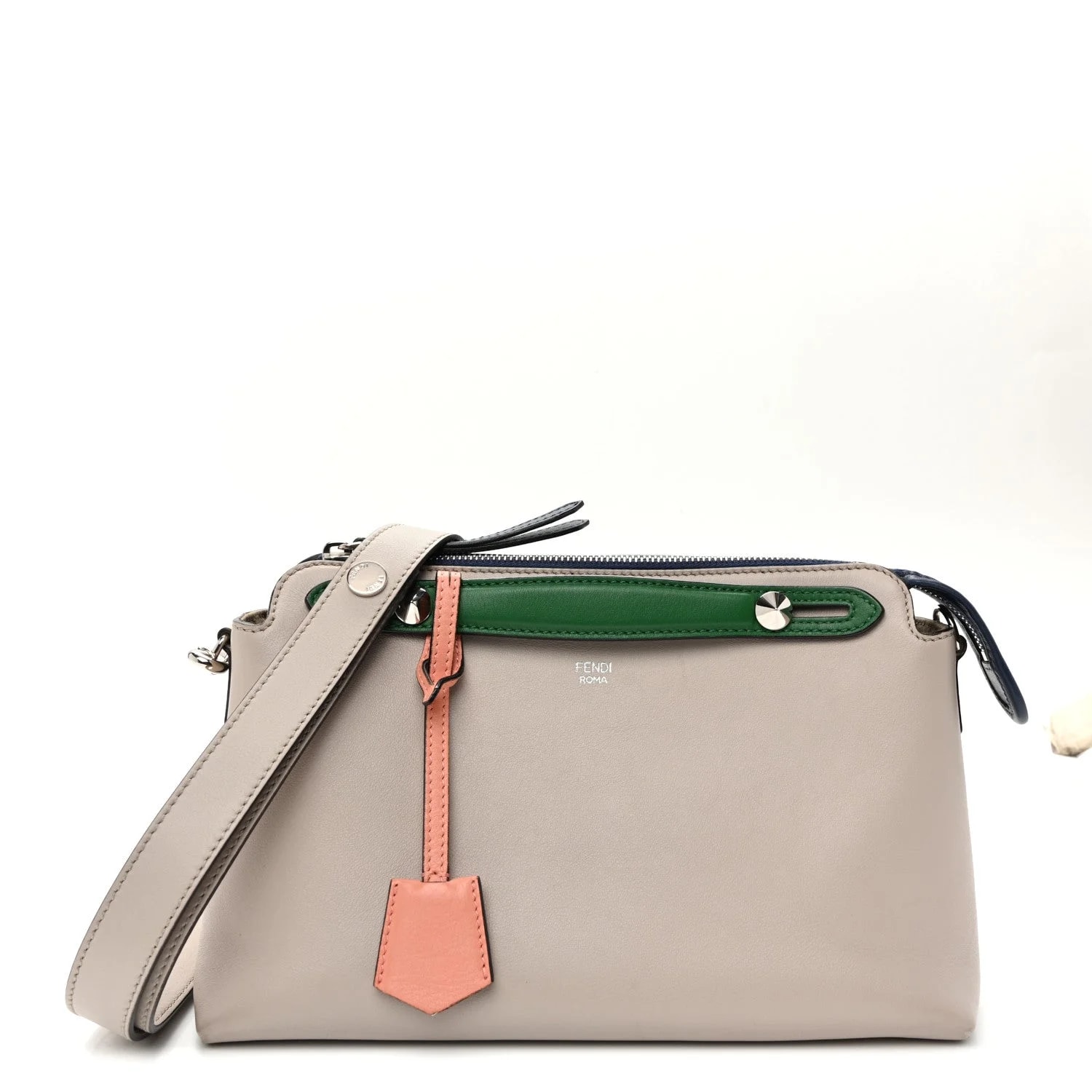 Fendi — Vitello Dolce 4 Color Medium By the Way Boston Grigio Polvere — Handbag — resale