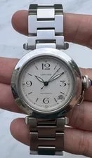 Cartier — Cartier Pasha C 2324 Stainless Steel Automatic 35mm White Dial — Watch — resale