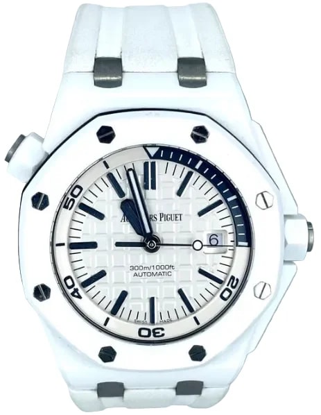 Worldofluxuryus — Audemars Piguet Royal Oak Offshore Diver White Ceramic ’s — Watch — resale