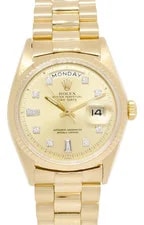 Rolex — Rolex Day-Date President 18k Yellow Gold Champagne Diamond 36mm '68 1803 — Watch — resale