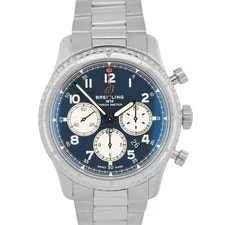 Breitling — Papers Breitling Aviator B01 Chronograph Blue Stainless Steel 43mm AB0119 BOX — Watch — resale